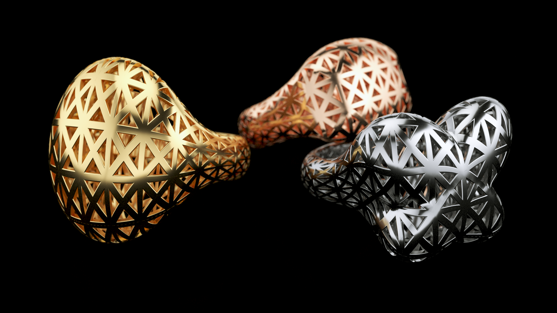 幾何学パターンリング